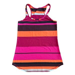 Lululemon Refresh Racer Tank Bumble Berry Blossom Stripe Pink Orange Purple Top